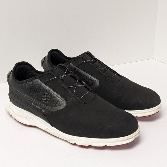 FootJoy Superlites XP Golf Shoes, Black, Men's 11 Wide - Picture 1 of 6